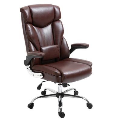 China Ergonomic Office Chairs (Height) Adjustable Fashion Home Trend Modern Leather High Back Leather Office Chairs for sale