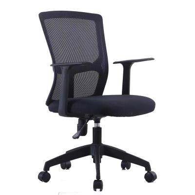 China Black Mesh Swivel Office Chair With Armrest Height Adjustable Executive Office Lift Chair for sale