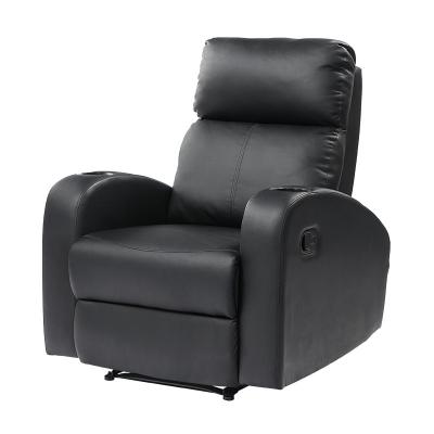 China Cheap Wholesale Modern PU Sofa Manual Recliner Home Furniture Extended Price Leather Sofa Chair for sale