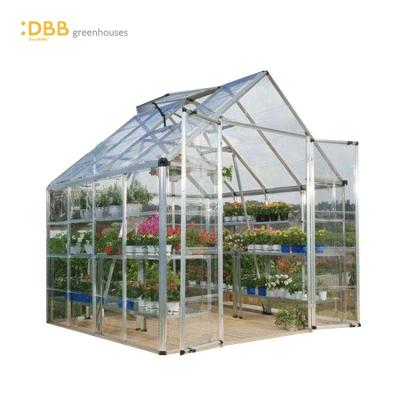 China Easily Assembled 8x24 Fully Transparent Movable Anti-UV Double Door Hidroponica Walk-in Greenhouse For Backyard for sale