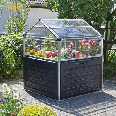 China Wholesale Aluminum Metal Garden Metal Greenhouse 4x4 Low Cost Cutter Portable Easily Assembled Greenhouses for sale