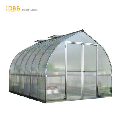 China Easily Assembled Waterproof UV Coating Polycarbonate 8x12 Sheet Garden Greenhouse For Sale for sale