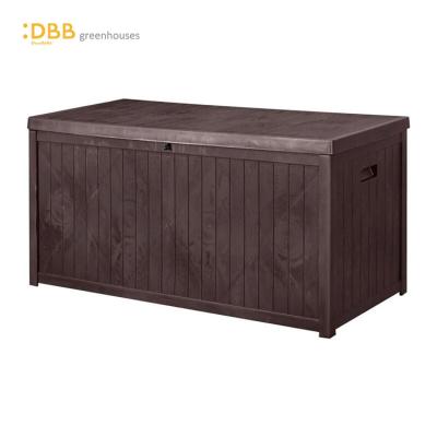 China Wholesale Flat Plastic Deck Box Hard Plastic Storage 113 Gallon Polyresin Deck Box China Garden Box for sale