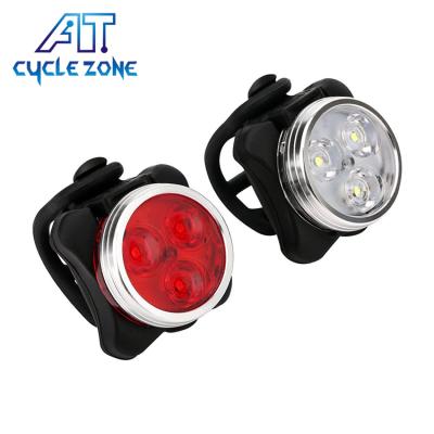 China Aluminum Alloy + ABS Waterproof 4 Modes Bike Usb Light Front White Bicycle Light Rechargeable Red Tail Led Set for sale