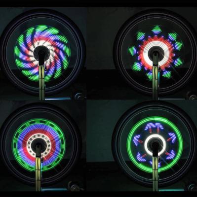 China Rechargeable Via USB Bicycle LED Hub Light Spoke Decoration Wheel Night Warning Light Bicycle Riding Accessories for sale