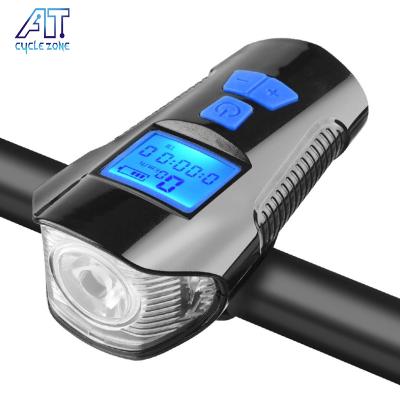 China New Arrival 105x41x41mm Flashlight Bicycle Head Light Waterproof USB Bicycle Charging Front Light for sale