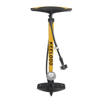 China Ergonomic RTS BV Durable Bicycle Bike Floor Pump with Gauge and Smart Valve Head for sale