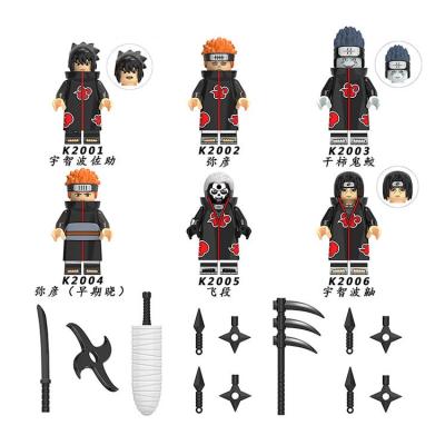 China Ninja Model Building Blocks Action Building Toy 6pcs Anime Character Toys For Children Gift K2001-2008 New for sale