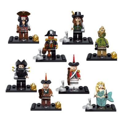 China Toy Building Bricks Pirates Caribbean Ship Captain Jack Figure Building Blocks Toys Compatible for sale