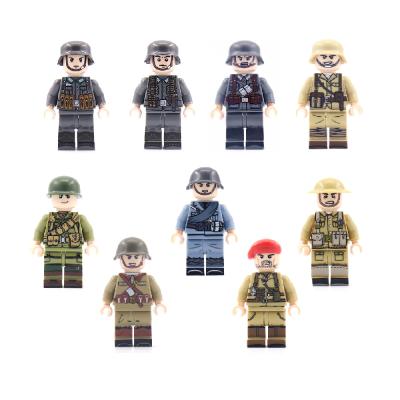 China Building Toy Cheap ww2 building block Mini Soldier Figure Usa Characters German army brick kids toys for sale