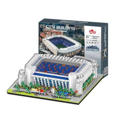 China Construction Toy Miniature Diamond Stadium Building Blocks City Soccer Field Bricks Model Kids Gift for sale