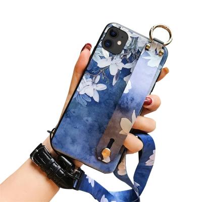 China New Fashion Style Hot Selling Silicone Mobile Phone Protective Case With Rope for sale