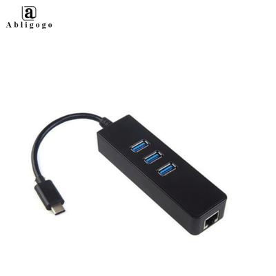 China High Speed ​​Type C Ethernet Top Provider Hub Type C Adapter Network Card Gigabit Ethernet 1000mbps For Windows 7/8/10 Android for sale