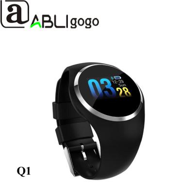 China Bluetooth Top 3 Factory Smart Watch Q1 IP68 Heart Rate Blood Pressure Call Reminder Colorful Waterproof Round For iPhone Android for sale