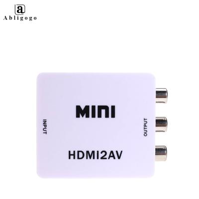 China Top supplier mini hd-mi to AV/RCA converter 1080P video audio support Moniter TV ABLI-HM03 for sale