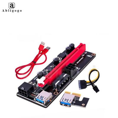 China With Supplier VER 009S PCI-E 1x SATA Power Cable Top to 16x USB 6PI Extension Adapter Cable Mainboard 60CM Graphics Card Graphics Card Extension Cable for sale