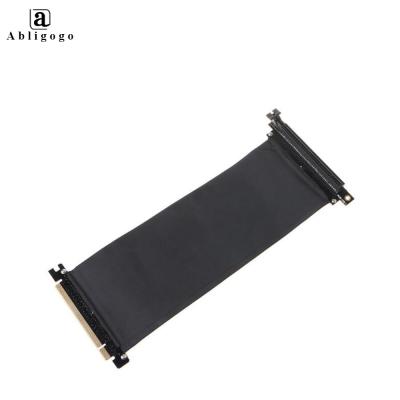 China With SATA 3.0 16X Power Cable Top PCI Express PCIe to 16X Flexible Cable Adapter 90 Degree Angle Riser Card for sale