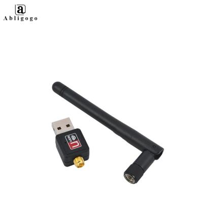 China Top Supplier MT7601 150M 2.0 USB WIFI LAPTOP Wireless Network Card Ralink MT7601 with Rotatable Antenna 802.11 b/g/n LAN Adapter for sale