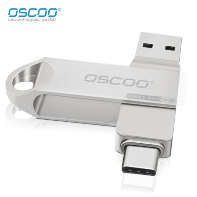 China Type C Metal USB Flash Drive OTG USB metal casing 32GB 64GB USB pen drive memory stick for sale