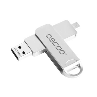 China Swivel Metal USB Flash Drive Smartphone Flash Memory Drive OTG USB 3.0 128GB for sale