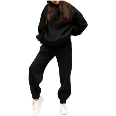 China Wholesale Breathable 2pcs Set Solid Women's Sweat Suits Sport Hooded Women's Casual Wear Sport Suits For Women for sale