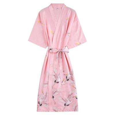 China QUICK DRY Women's Long Sleeve La Silk Lingerie Robe Underwear Sleepwear Ladies Nightwear High Quality Satin Nightgown for sale