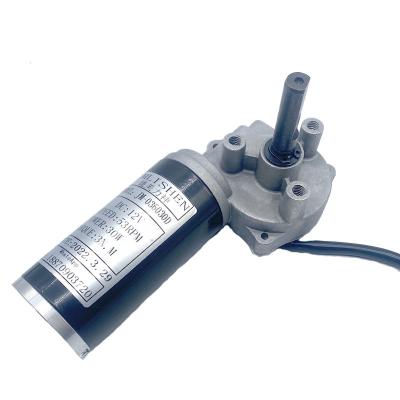 China Totally Enclosed Factory Direct High Torque 24v 50Rpm Dc Gear Motor Dc 12v Gear Speed Reduction Motor Worm Reversible for sale