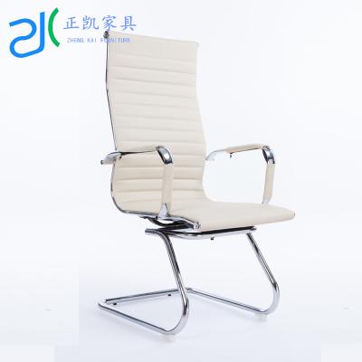 China Furniture Supplier Executive Chair Luxury PU Computer Leather High Back Chair For Office Without Wheels for sale