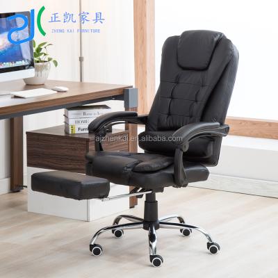 China Hot Sell Executive Shop Chair Furniture Black Color Comfortable Executive Office Reclining Chair With Footrest for sale