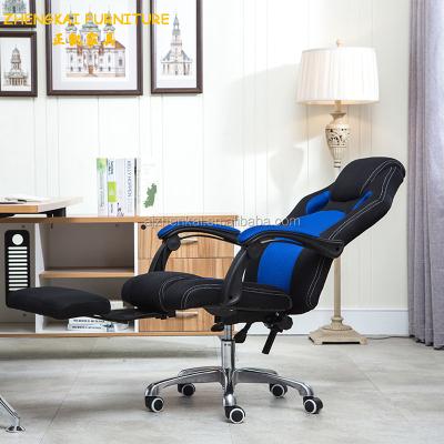 China Executive Chair Mesh Fabric Material Racing Seat Style Reclining Computer Gaming Chair Racing With Footrest for sale