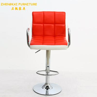 China Leather Bar Stool Office Bar Chair Manufacture PU Lift Chair Bar Chair With Footstool 5002-1 for sale