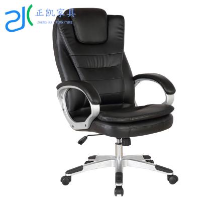 China 2019 Hot Sale Executive Chair Black PU Office Chair Computer Chair Swivel Chair With Double Cushion for sale