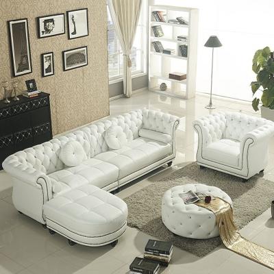 China (Other) Wholesale Divano Adjustable Chesterfield Sofa Set White Leather 3 Seater Sofa Chesterfield For Living Room for sale