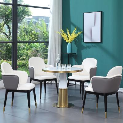 China Adjustable Modern Luxury Kitchen Armchair Leather Dining Chair (Other) For Dining Room for sale