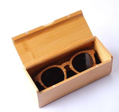 China Eco-Friendly Bamboo Wooden Cylinder Sun Glasses Case Socket Glasses Natural Glasses Protecter Box Accept Customize Logo Engraved for sale