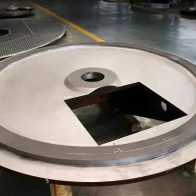 China Square Hole Mining Steel Round Plate CNC Machining For Powder Concentrator for sale