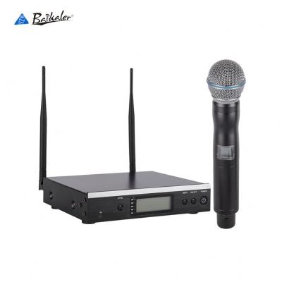 China Handheld Microphone Selling Recording Singing Microphone VHF Professional Wireless Microphone System for sale