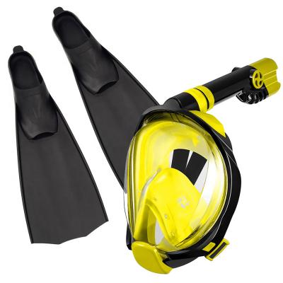 China Raincoat ; High Quality 360 Degree Rotatable Snorkle Set Food Grade Silicone Diving Equipment Swimming Camera Mount Snorkeling Masks Fins for sale