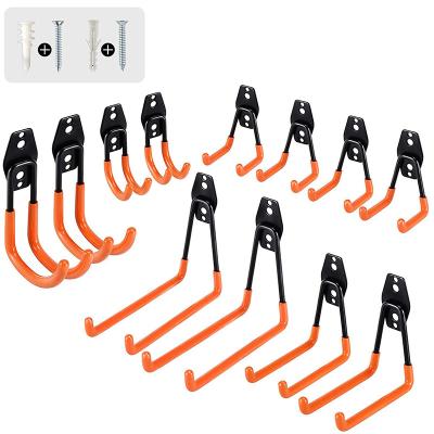 China Amazon Stored Hot Heavy Duty Garage Hooks Tool Steel For Garage Wall Mount Hangers Hooks Garage Storage Utility Hooks for sale