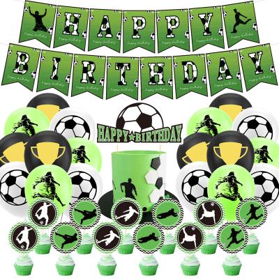 China Custom 2022 world cup birthday banner and flags props child cute adult logo balloon party decoration soccer ball for sale