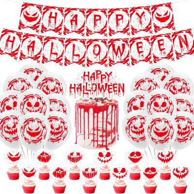 China Fresh Running Ready to Ship 2022 Custom Halloween Indoor Outdoor Hanging Banner and Flags Paper Topper Cake Halloween Decorations Party for sale