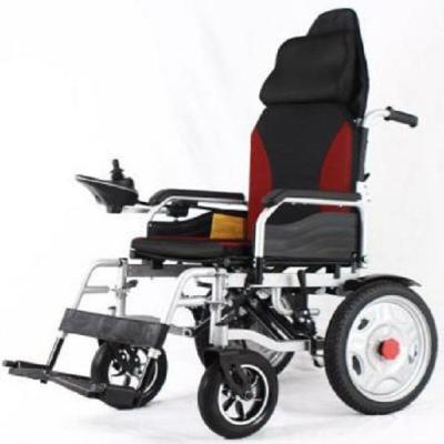 China Steel Tube Frame Electric Wheelchair With High Back That Can Be Put Down for sale