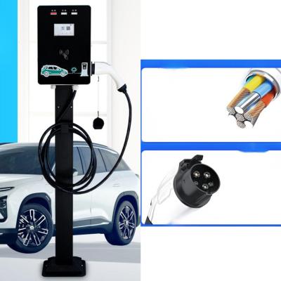 China New energy vehicle charging station 32A electric vehicle wall-mounted charger with tri-color LED indicator lights for sale