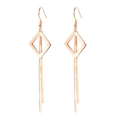 China Korean Romantic Trendy Geometric Anniversary Tassel Earring Pendant For Women Fashion Trend 2021s925 Silver for sale