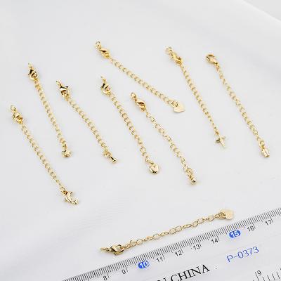 China Vintage Kids 14K Gold Tail Chain Bracelet Necklace Filled Jewelry Making Oxidation Resistance Copper Color Retention for sale