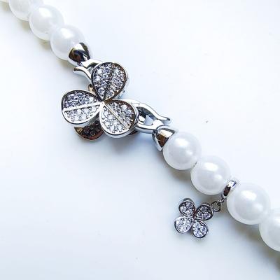 China Trendy Jewelry Inlaid Fashion Bead Bracelet Buckle Pearl Necklace Jewelry Accessories Stone Chain Pendant for sale