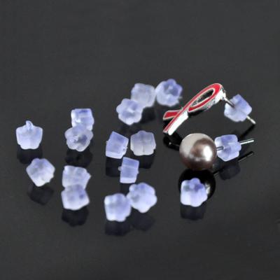 China Trendy Fashion Earring Posts Rubber Flower Shaped Earring Stud Backs Earring Stopper for sale