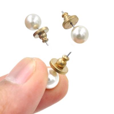 China Fashionable Wholesale Copper Trick Frisbee Ear Plugs Back Ball UFO Earrings Plugs Back Jewelry Accessories Earrings for sale