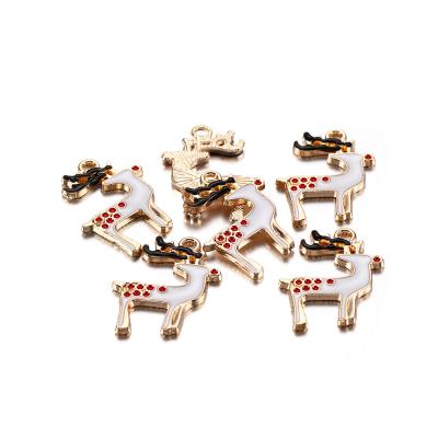 China Fashion Custom Pendants Charms Christmas Elk Decoration Charm For Accessories Bracelet for sale