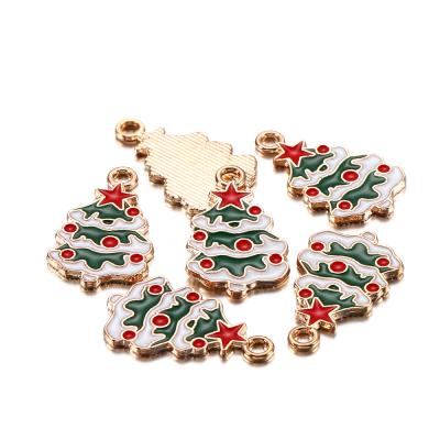 China Fashion Fashion Christmas Tree Charms Pendants Accessories For Chain Necklace For Women Jewelry Making for sale